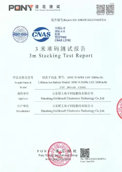 LFP26650 Low Temperature Type Certification
