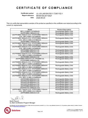 certificate of compliance