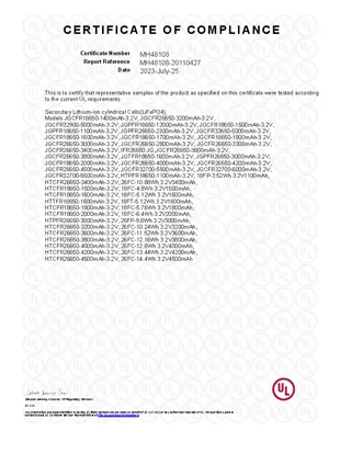 certificate of compliance