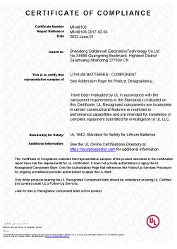 LFP26650 Low Temperature Type Certification
